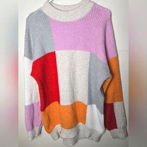 Women's Target X Lego Color Block Crewneck Sweater, Size Large